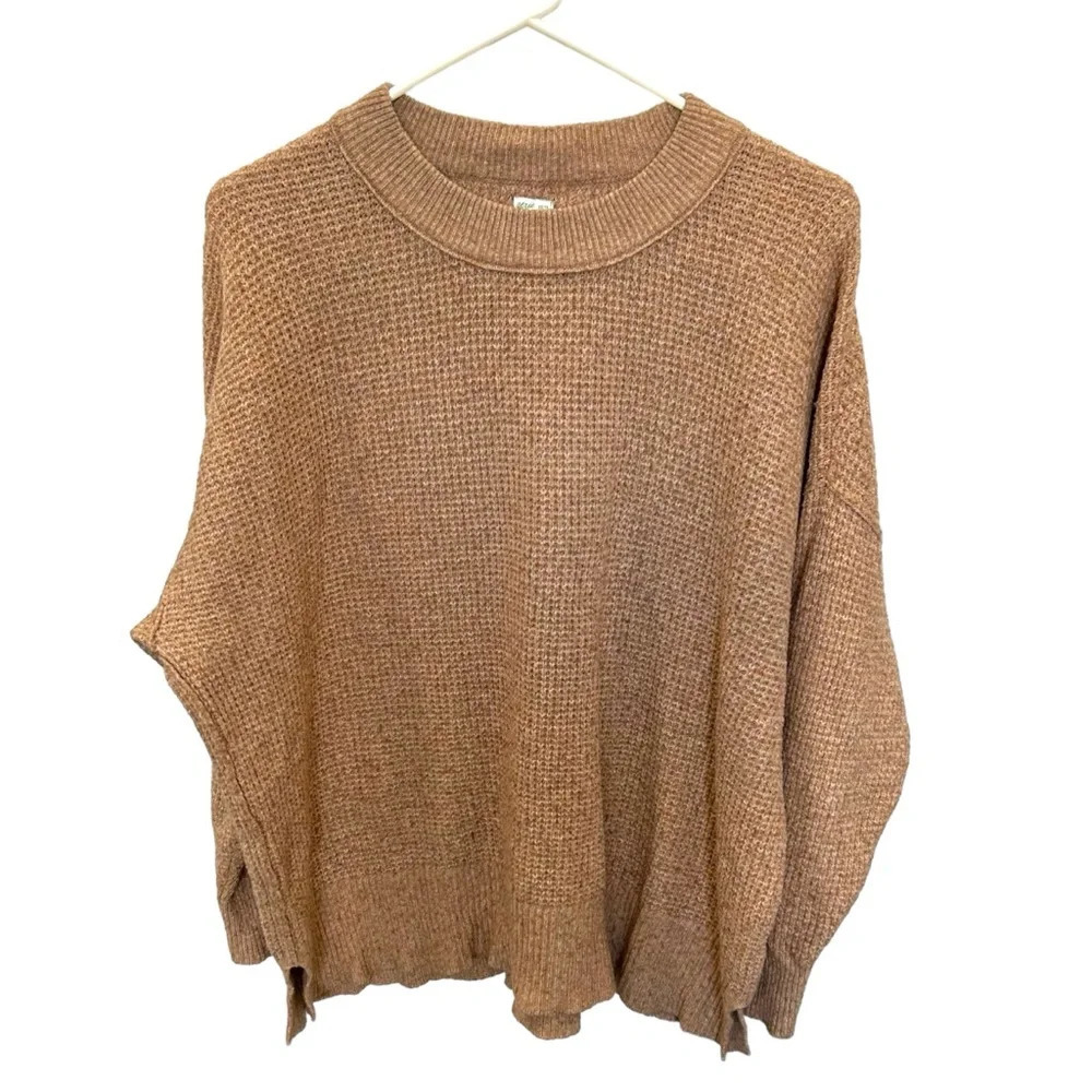 Aerie Brown Crew Neck Sweater